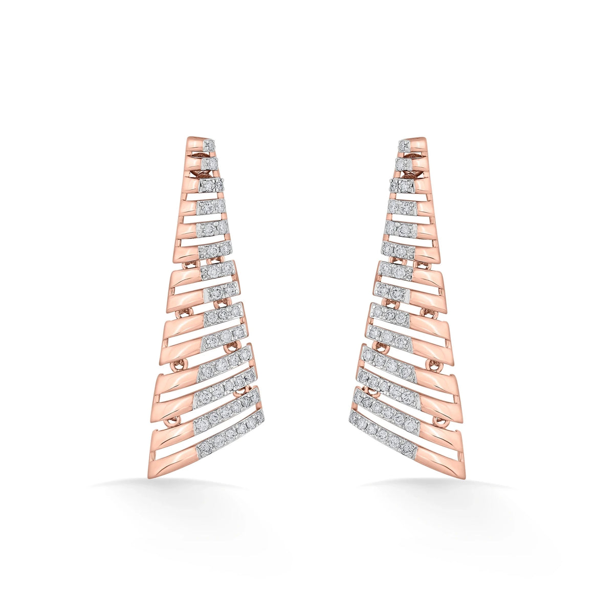Tryst Gilded Chevron Drops - Zen Diamond India