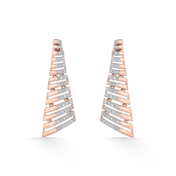 Tryst Gilded Chevron Drops - Zen Diamond India