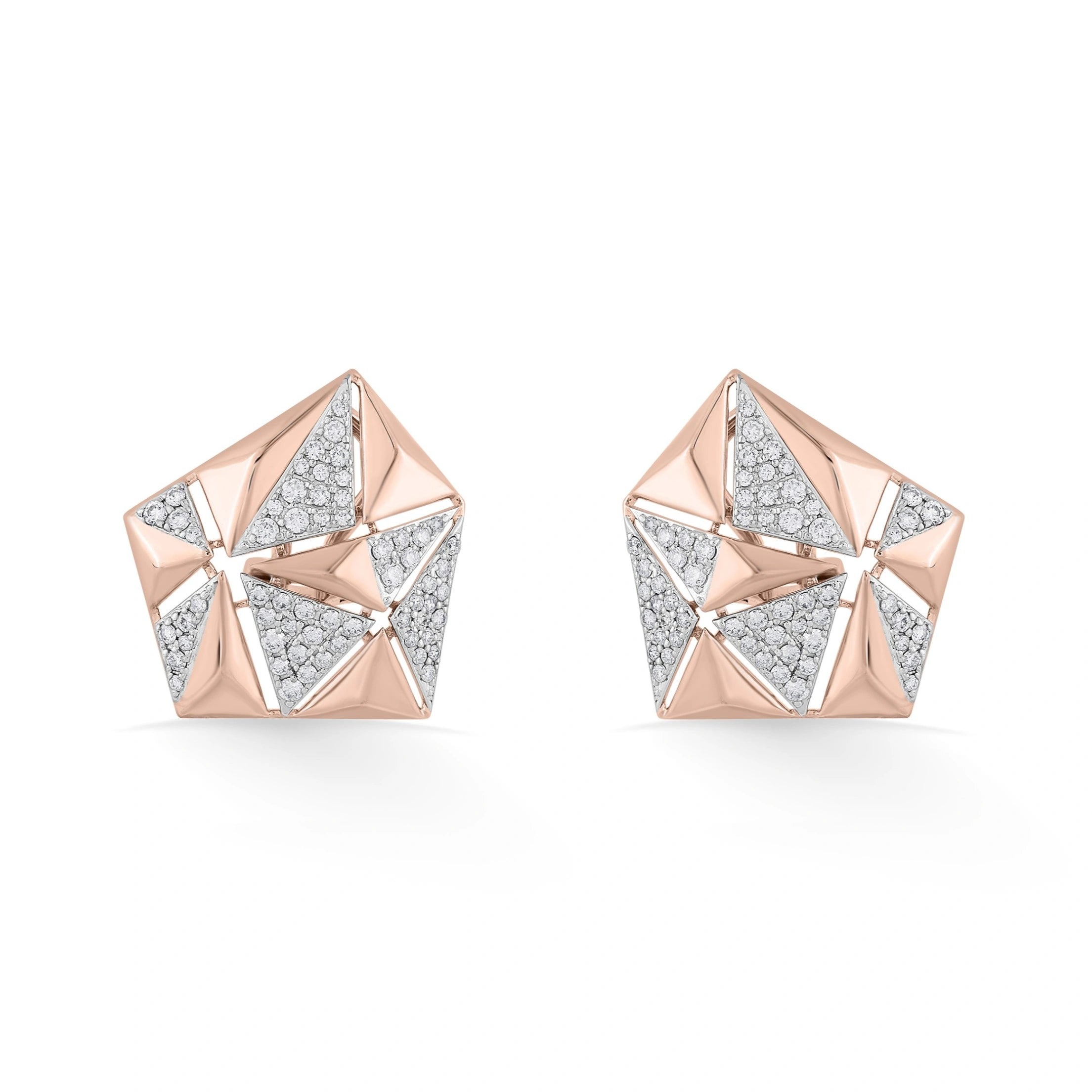 Tryst Geometrically Prismatic Galaxy Studs - Zen Diamond India