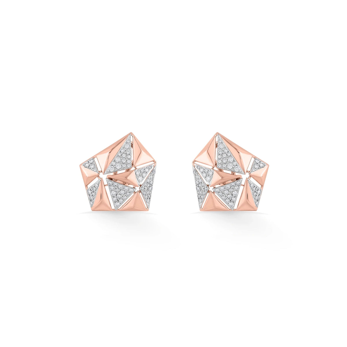 Tryst Geometrically Prismatic Galaxy Studs - Zen Diamond India