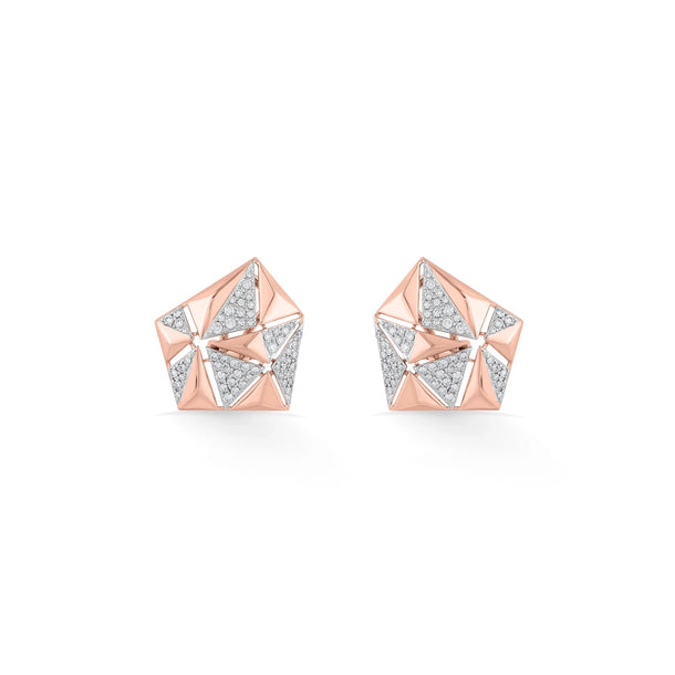 Tryst Geometrically Prismatic Galaxy Studs - Zen Diamond India