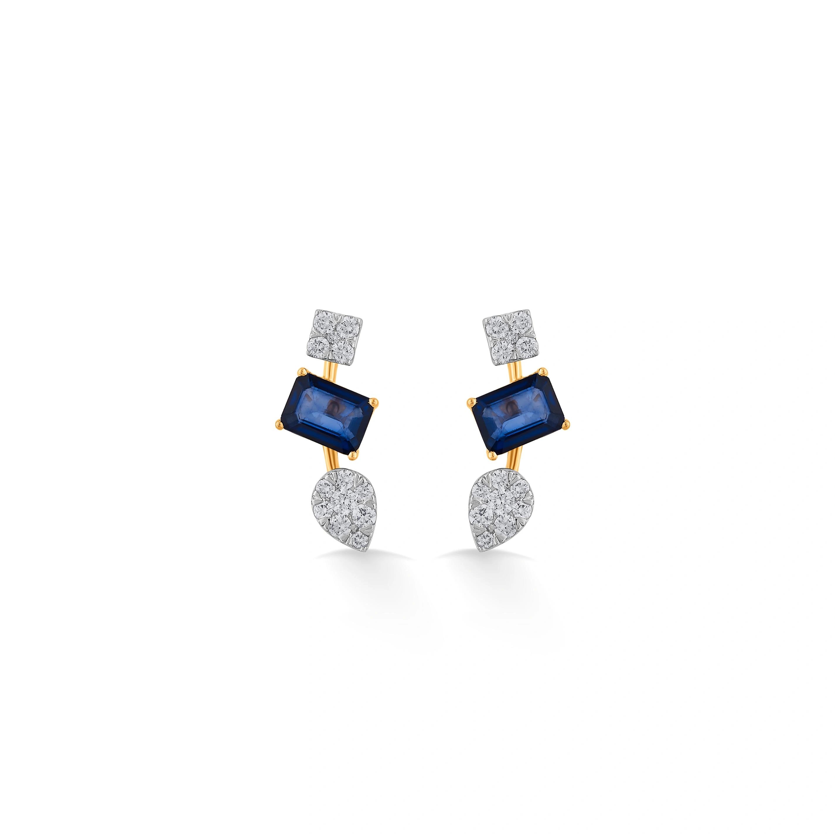 Toren Sapphire Mosaic Drops