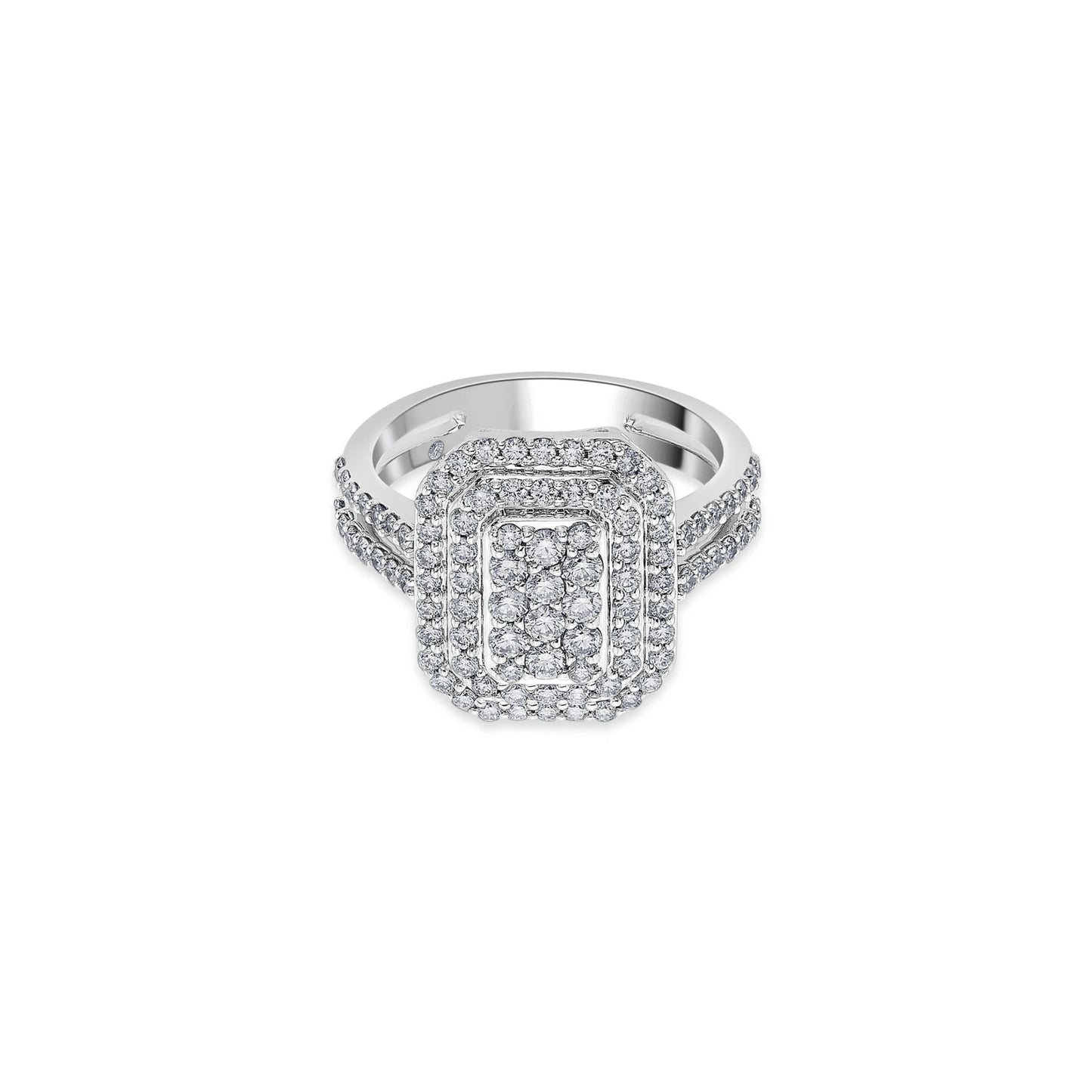 Enchante Regal Radiance Halo Diamond Ring - Zen Diamond India