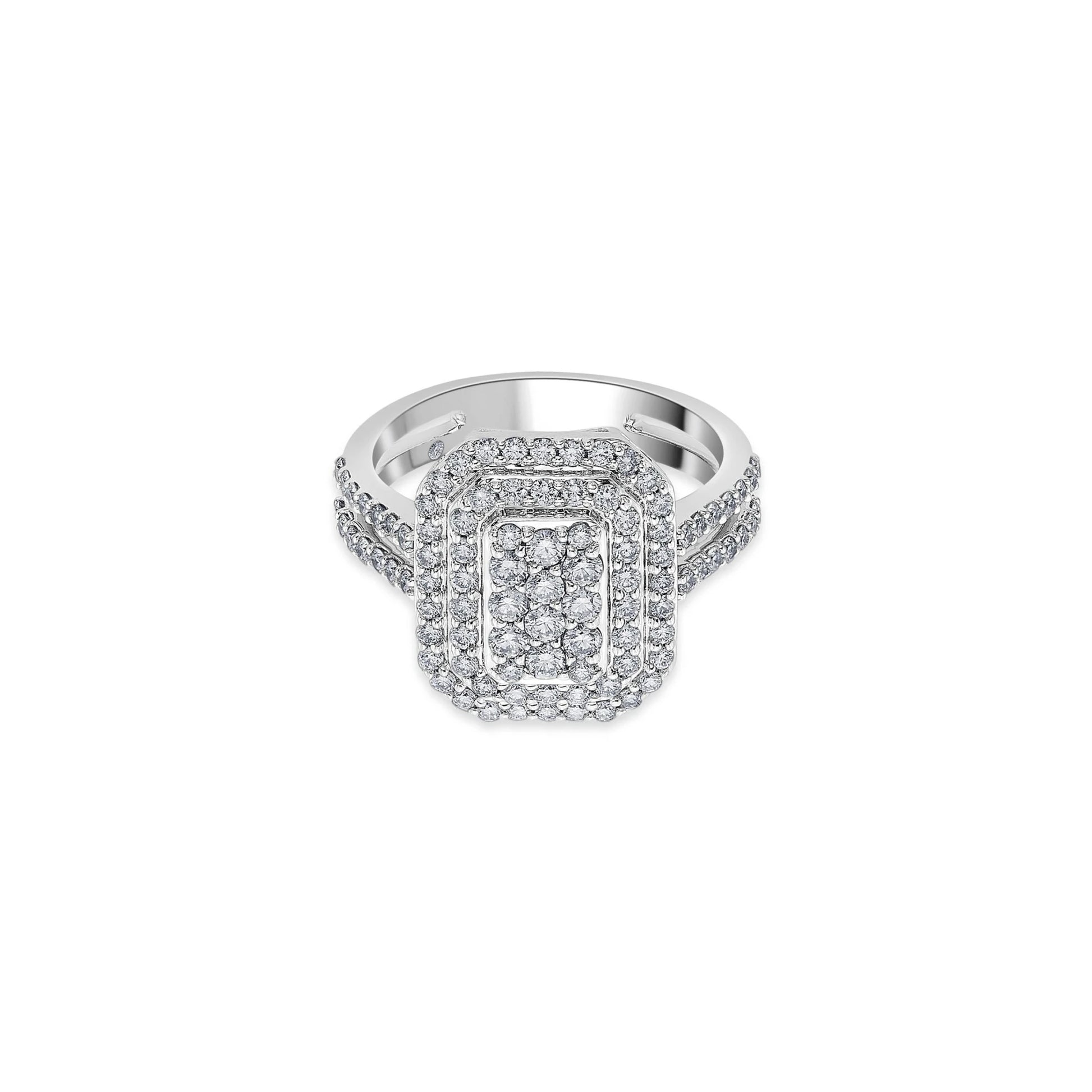 Enchante Regal Radiance Halo Diamond Ring - Zen Diamond India