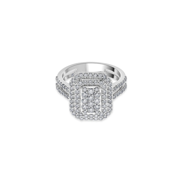 Enchante Regal Radiance Halo Diamond Ring - Zen Diamond India