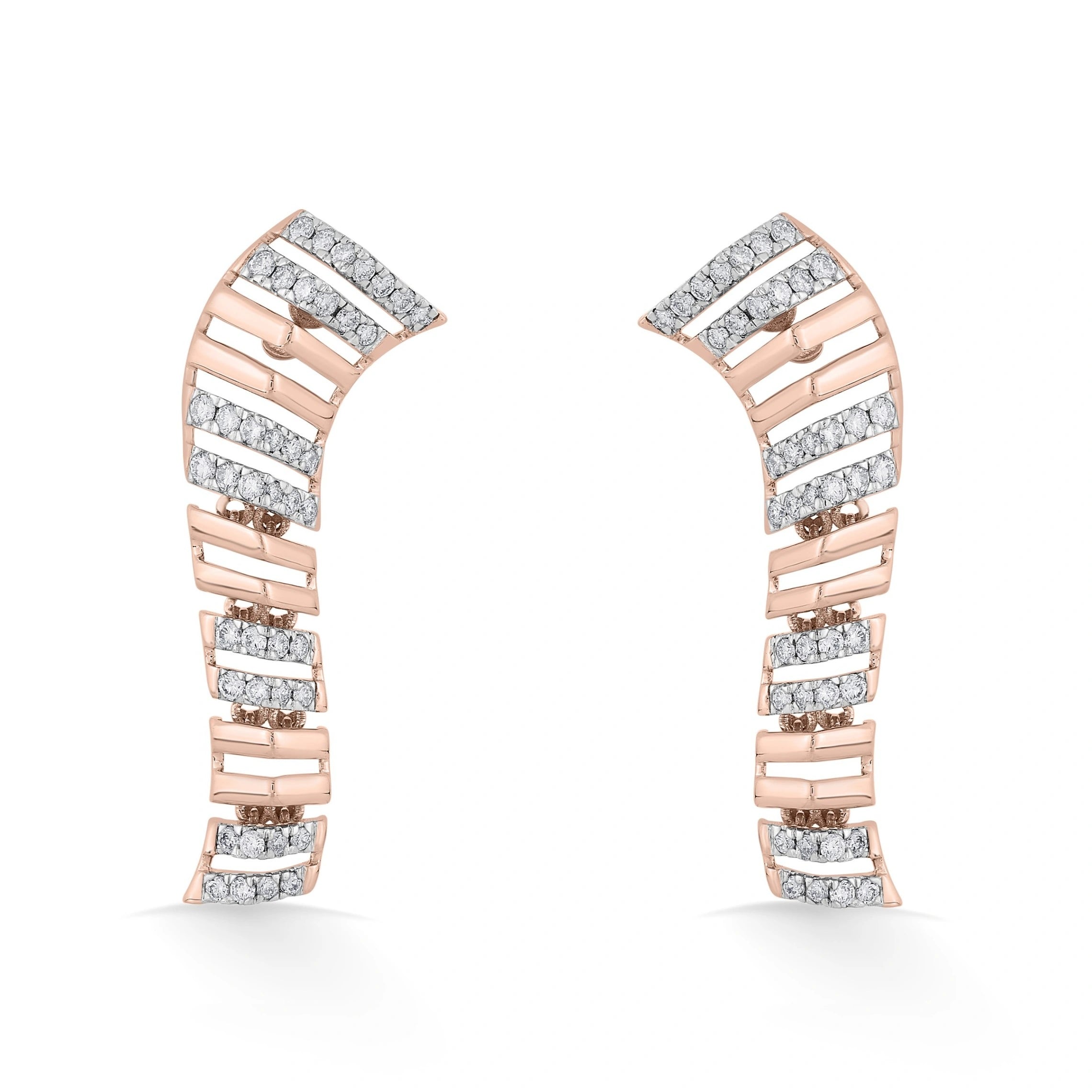 Tryst Modern Contour Earrings - Zen Diamond India