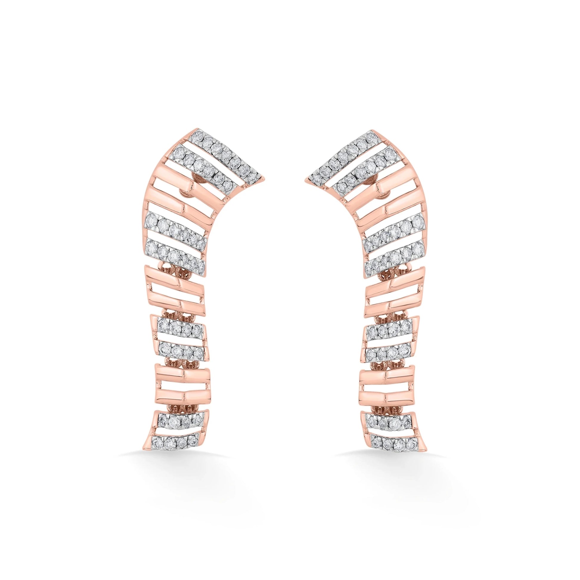 Tryst Modern Contour Earrings - Zen Diamond India