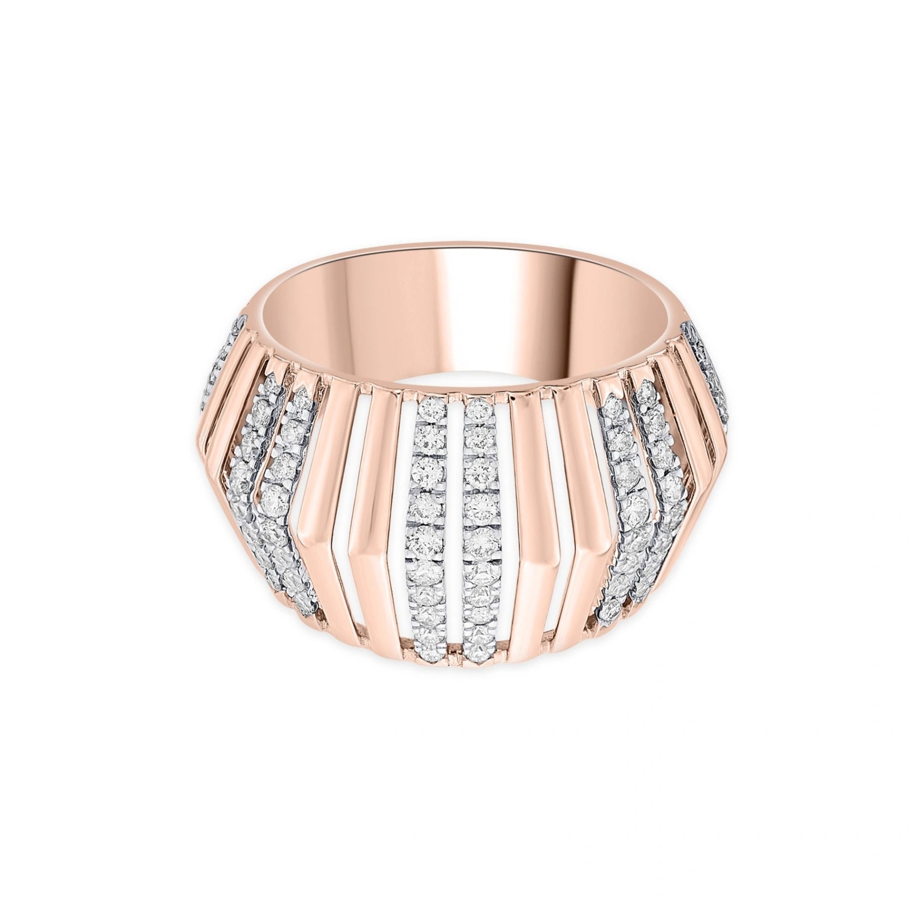 Tryst Vibrant Vertical Sparkle Ring - Zen Diamond India