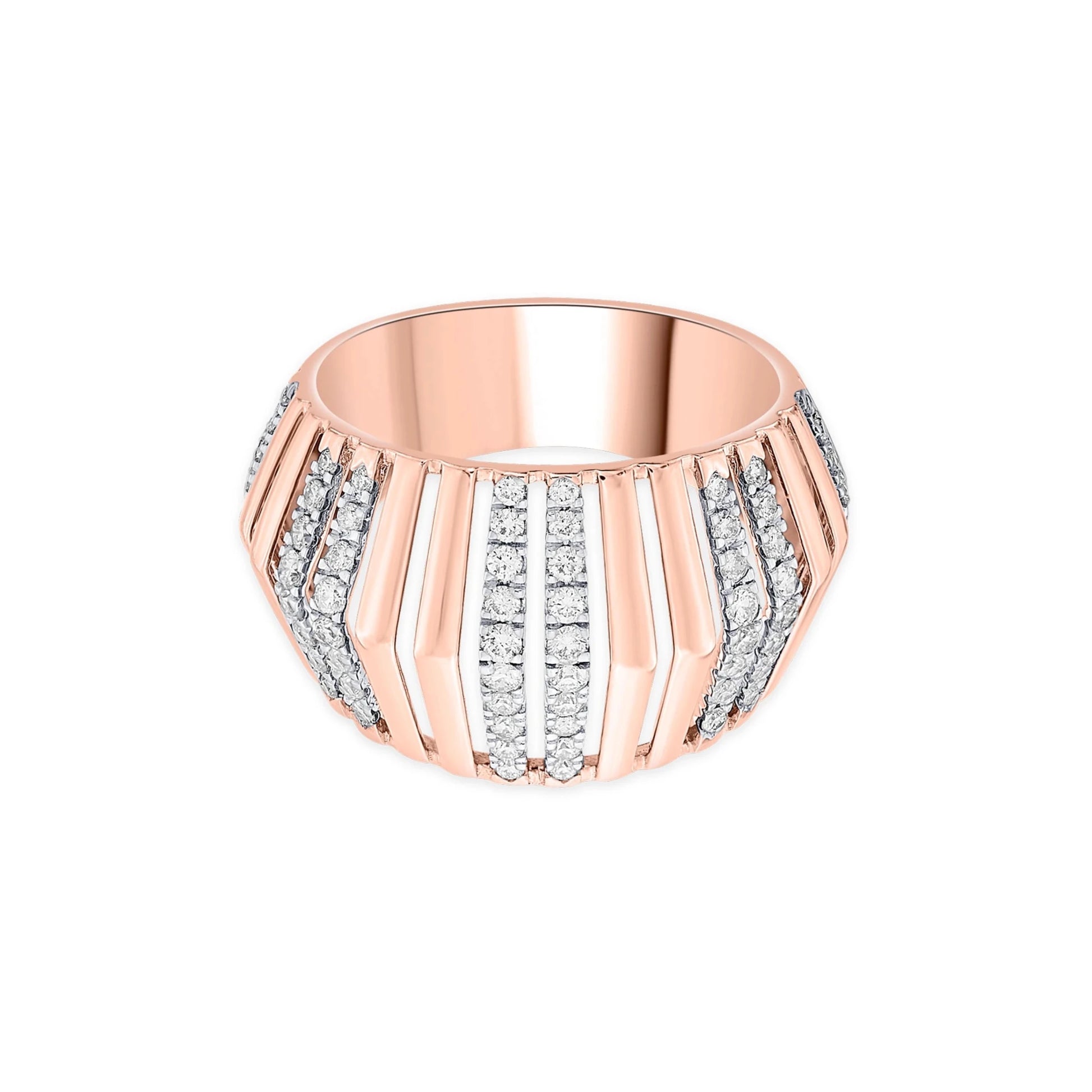 Tryst Vibrant Vertical Sparkle Ring - Zen Diamond India