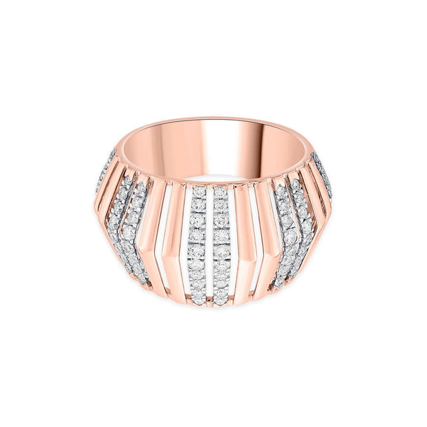 Tryst Vibrant Vertical Sparkle Ring - Zen Diamond India
