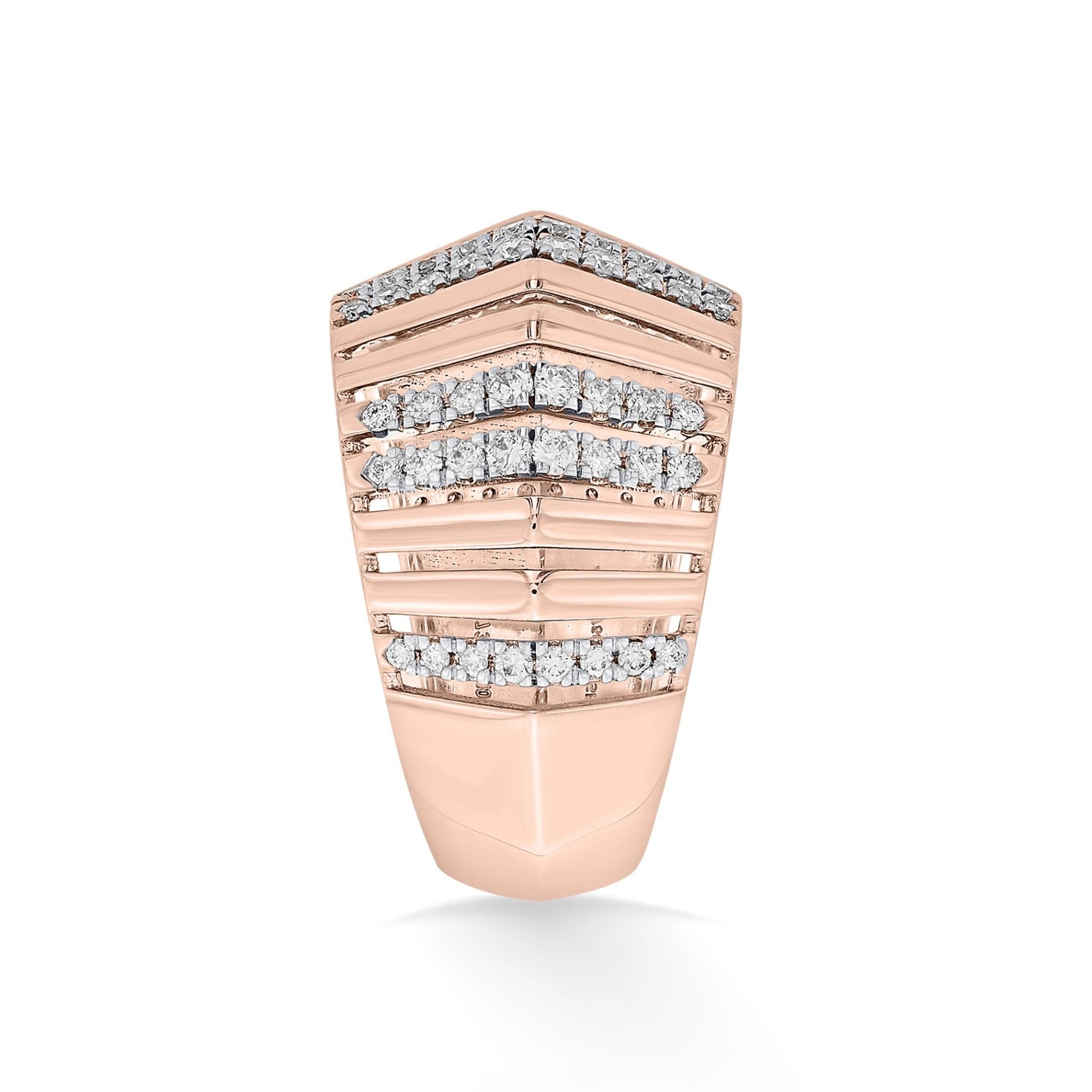 Tryst Vibrant Vertical Sparkle Ring - Zen Diamond India