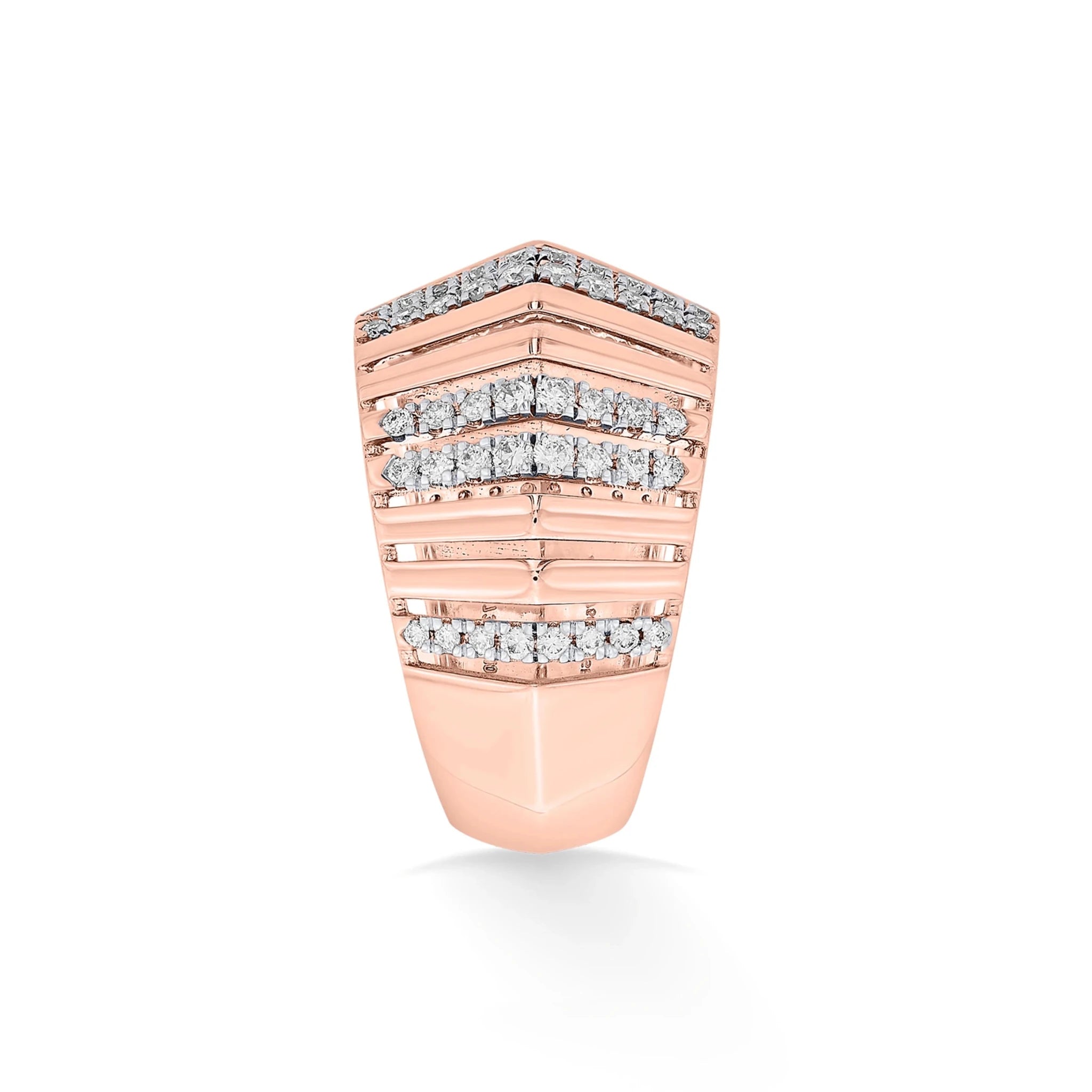 Tryst Vibrant Vertical Sparkle Ring - Zen Diamond India