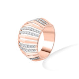 Tryst Vibrant Vertical Sparkle Ring - Zen Diamond India