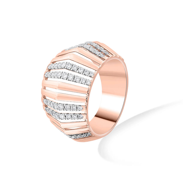 Tryst Vibrant Vertical Sparkle Ring - Zen Diamond India