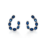 Toren Midnight Sapphire Hoops - Zen Diamond India