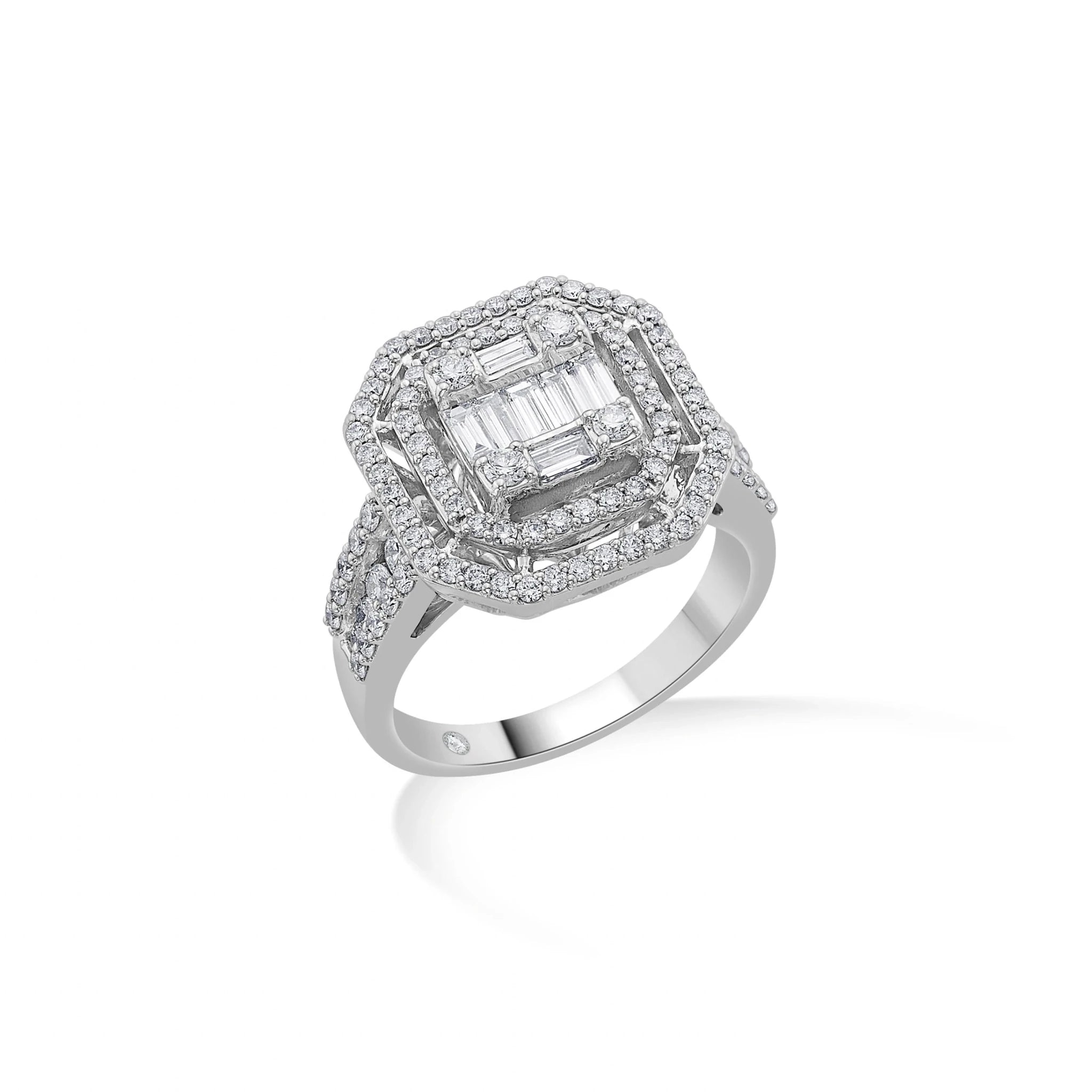 Enchante Radiant Octa Halo Ring - Zen Diamond India
