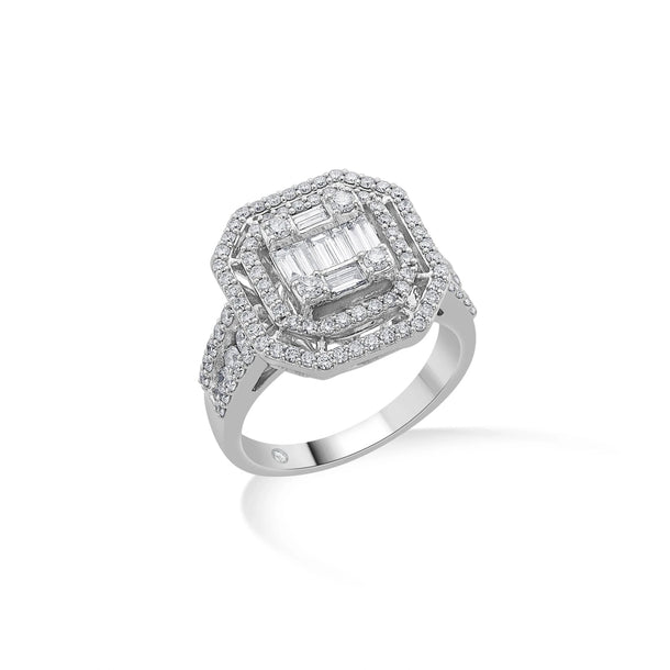 Enchante Radiant Octa Halo Ring - Zen Diamond India