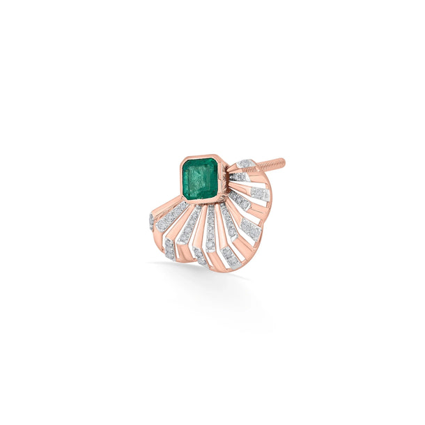 Tryst Emerald Gatsby Earrings - Zen Diamond India