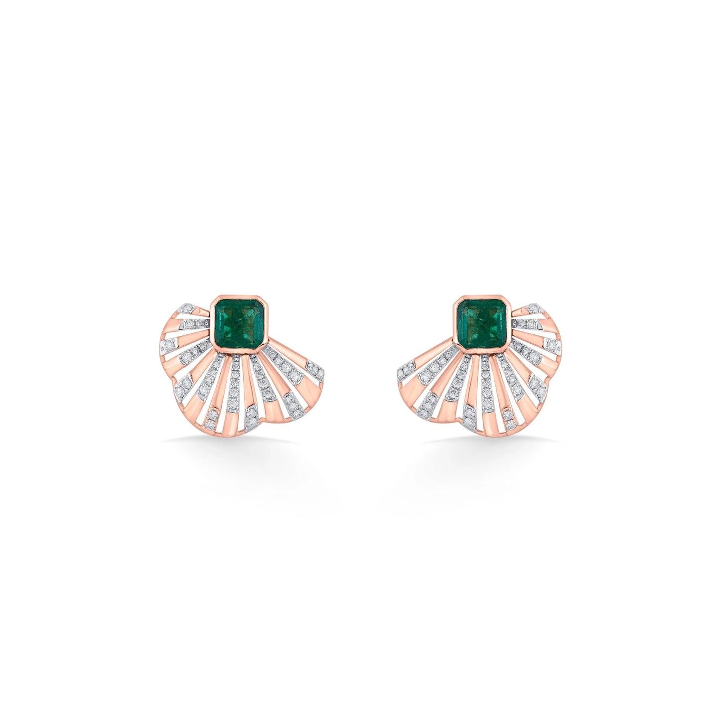 Tryst Emerald Gatsby Earrings - Zen Diamond India