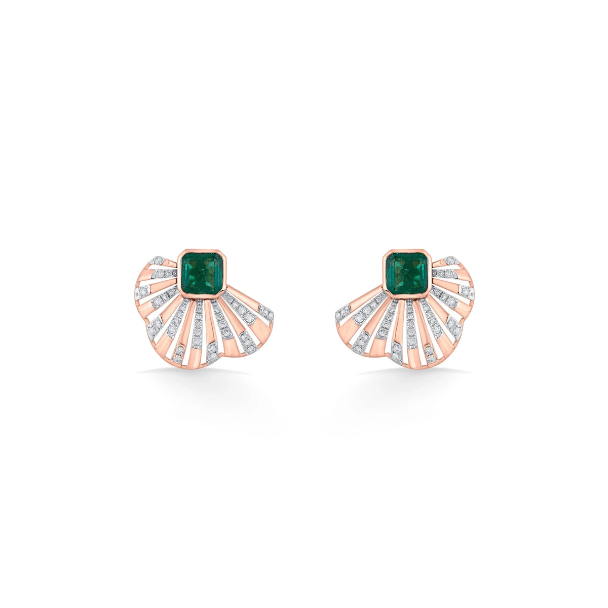 Tryst Emerald Gatsby Earrings - Zen Diamond India
