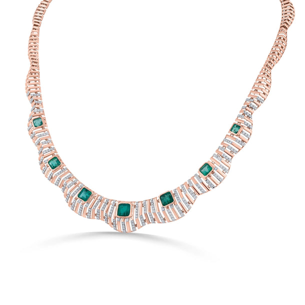 Tryst Emerald Elegance Radiant Collar - Zen Diamond India