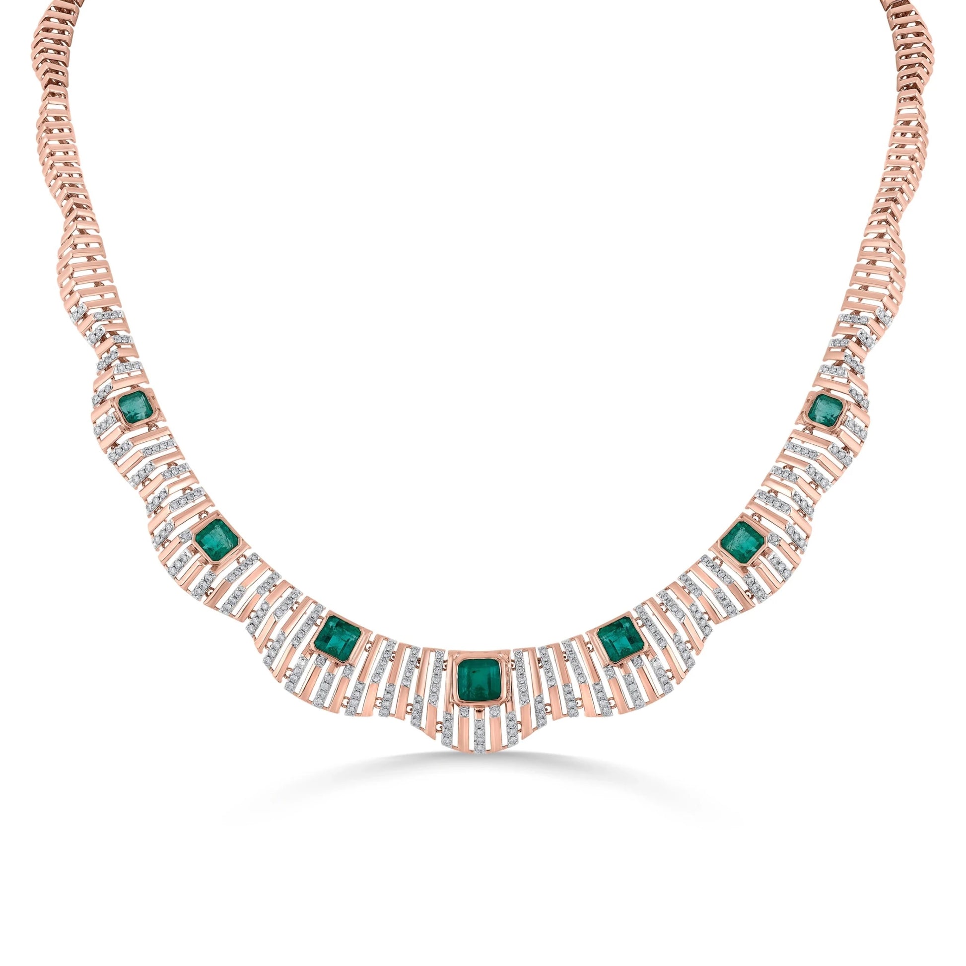 Tryst Emerald Elegance Radiant Collar - Zen Diamond India