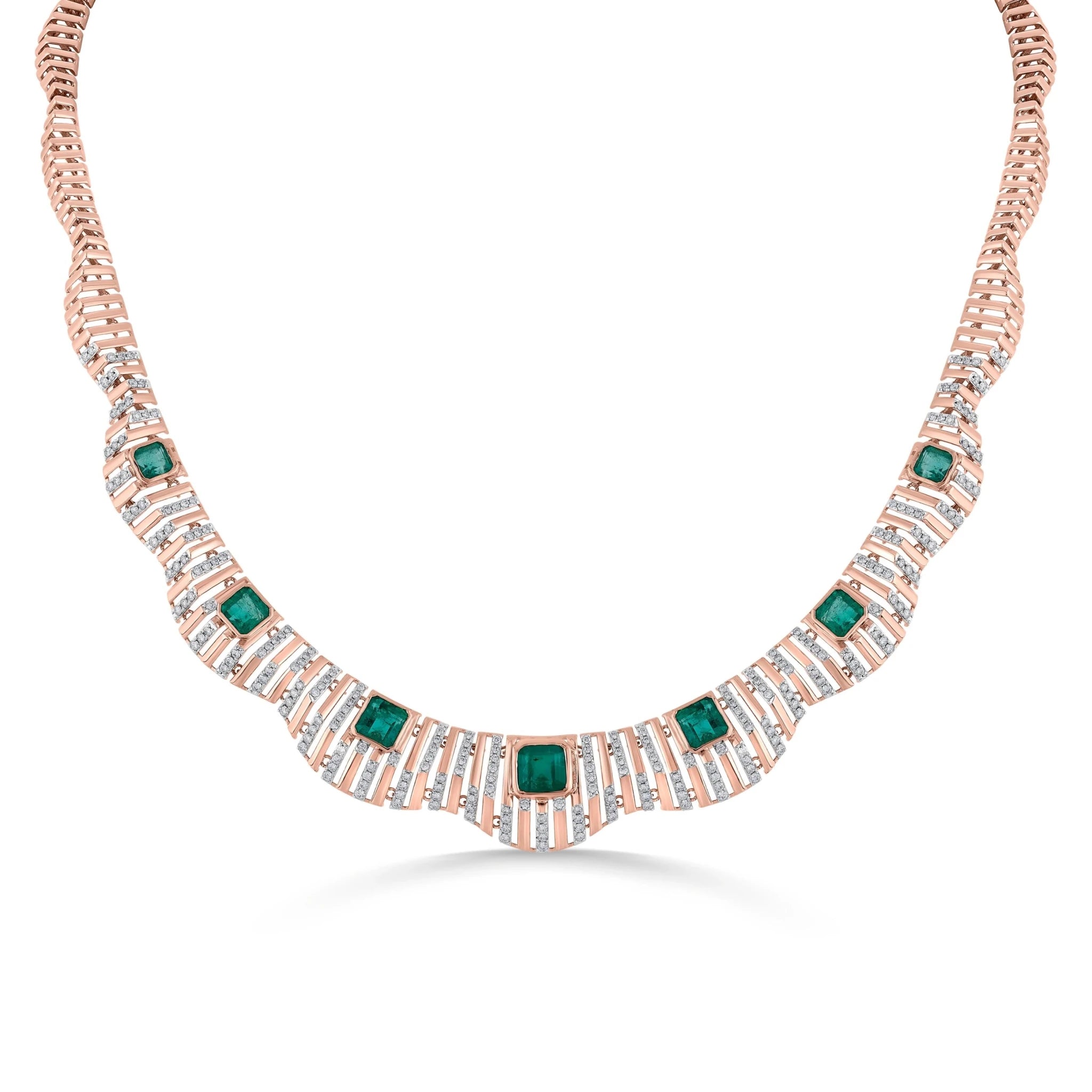 Tryst Emerald Elegance Radiant Collar - Zen Diamond India