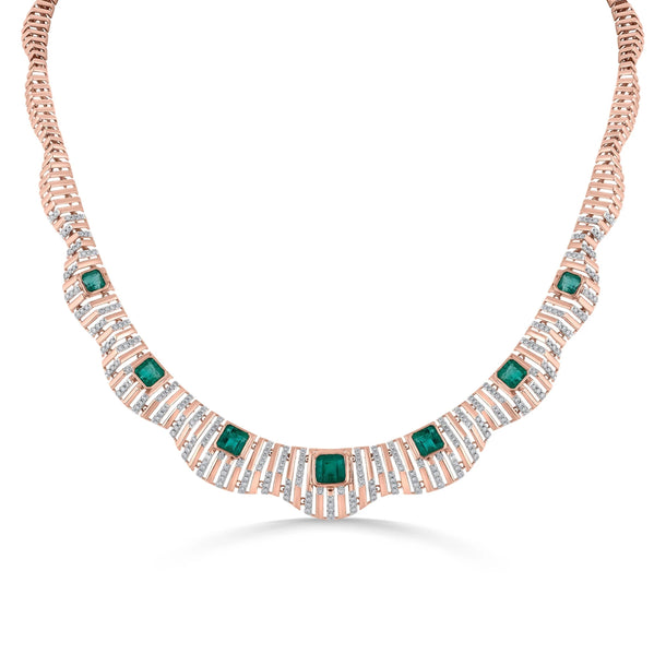 Tryst Emerald Elegance Radiant Collar - Zen Diamond India