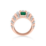 Tryst Vibrant Prism Emerald Ring - Zen Diamond India