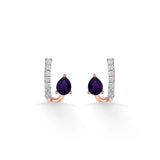 Color Pop Amethyst Drop Radiance Earrings - Zen Diamond India