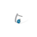 Color Pop Blue Topaz Teardrop Glow Earrings - Zen Diamond India