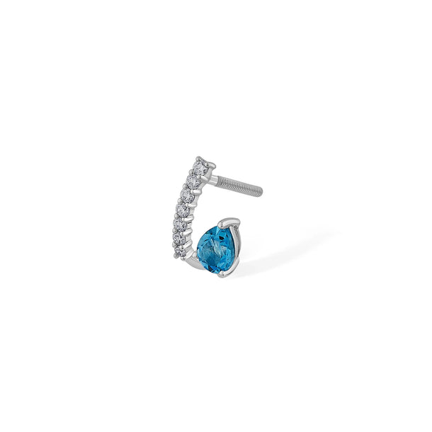 Color Pop Blue Topaz Teardrop Glow Earrings - Zen Diamond India