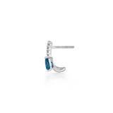 Color Pop Blue Topaz Teardrop Glow Earrings - Zen Diamond India