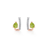 Color Pop Peridot Teardrop Spark Earrings - Zen Diamond India