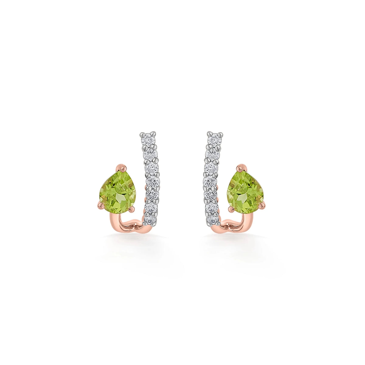 Color Pop Peridot Teardrop Spark Earrings - Zen Diamond India