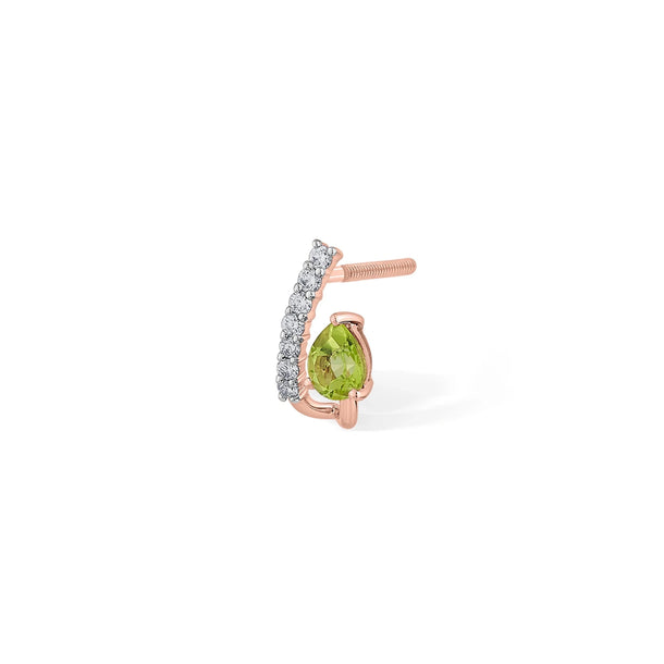 Color Pop Peridot Teardrop Spark Earrings - Zen Diamond India