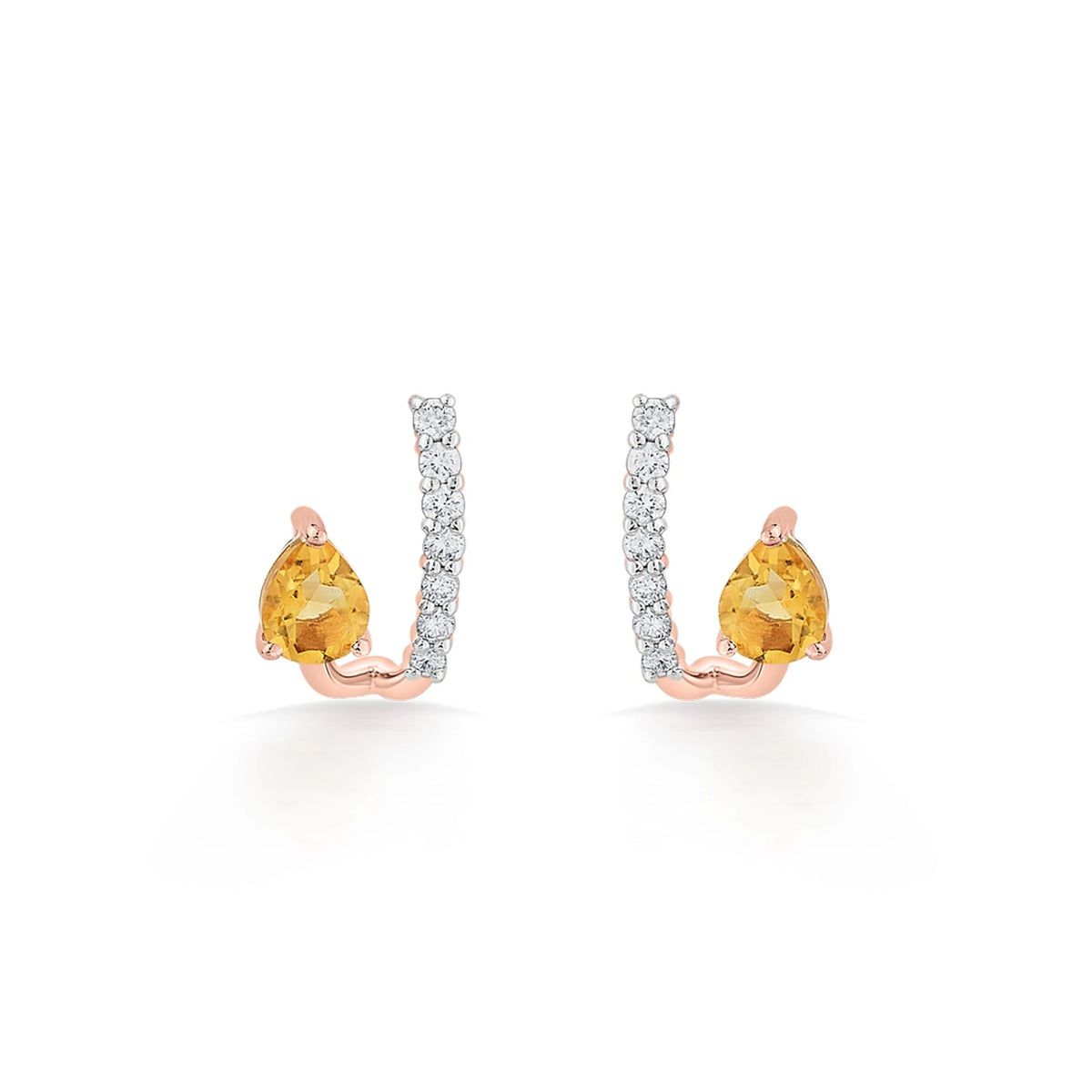 Color Pop Citrine Teardrop Glow Earrings - Zen Diamond India