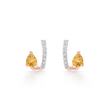 Color Pop Citrine Teardrop Glow Earrings - Zen Diamond India