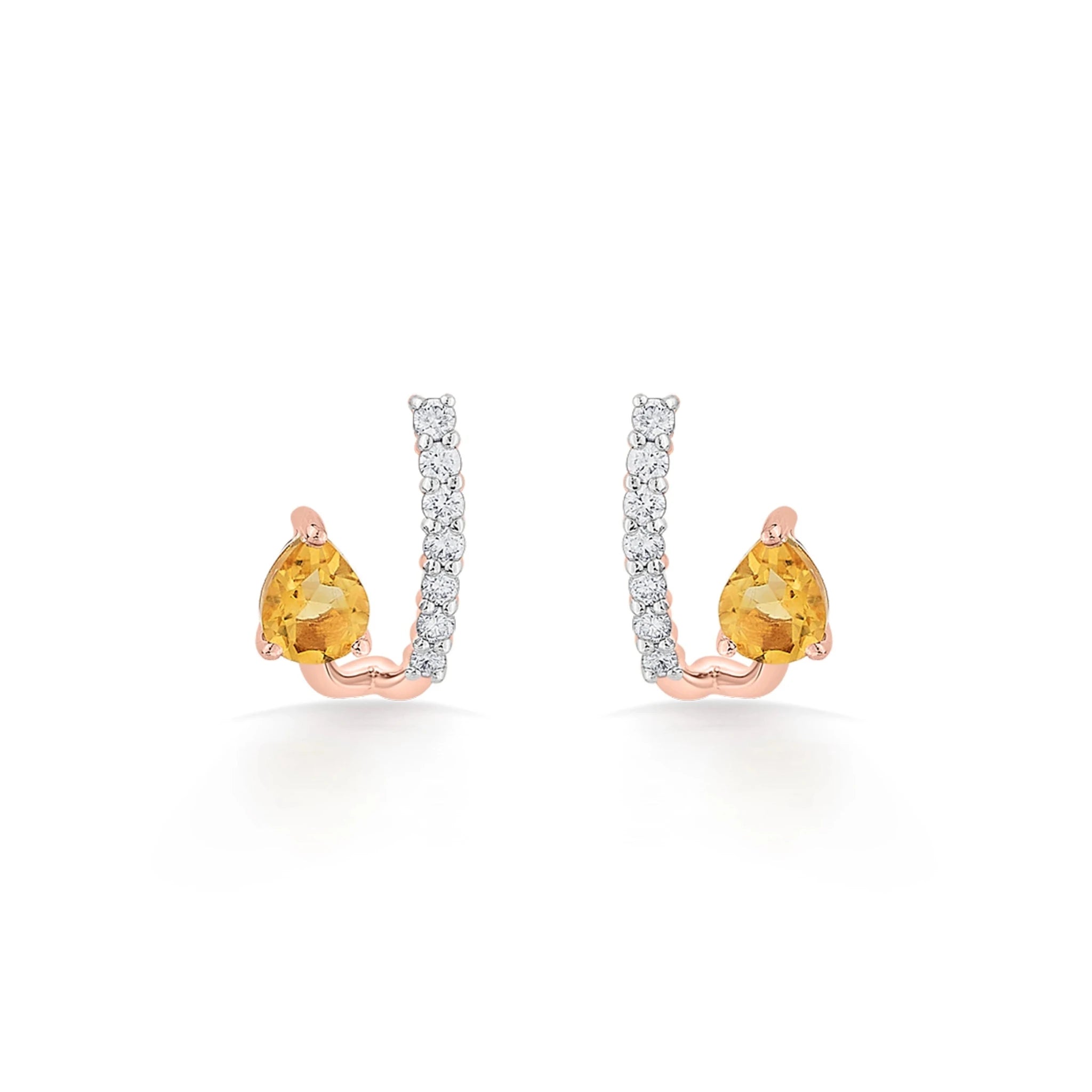 Color Pop Citrine Teardrop Glow Earrings - Zen Diamond India