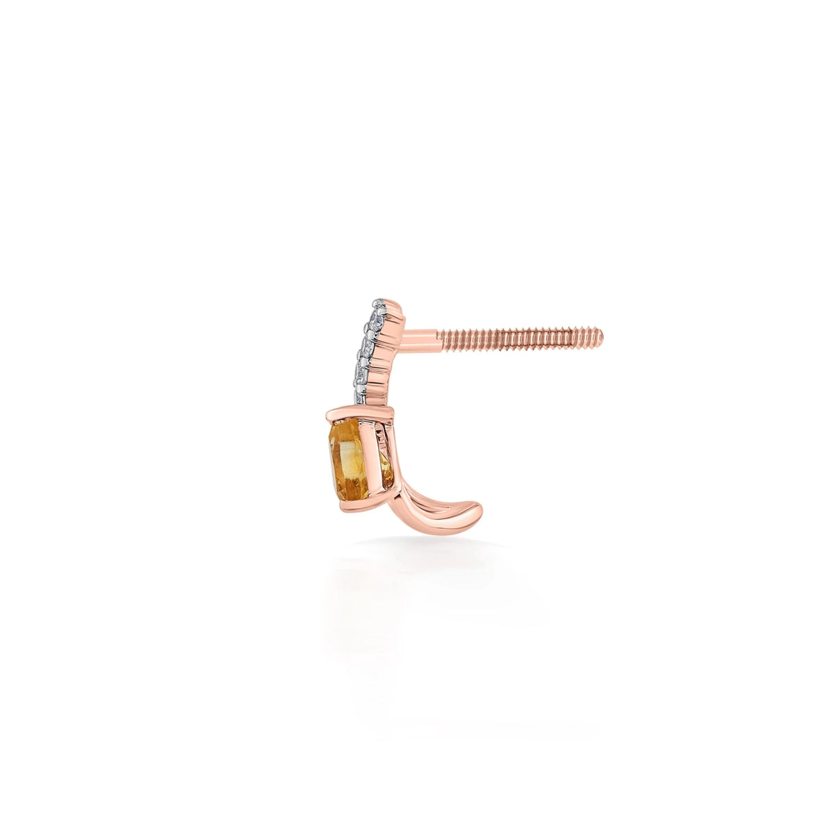 Color Pop Citrine Teardrop Glow Earrings - Zen Diamond India