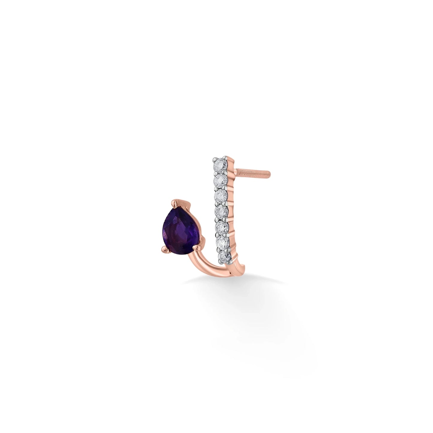 Color Pop Amethyst Drop Radiance Earrings - Zen Diamond India