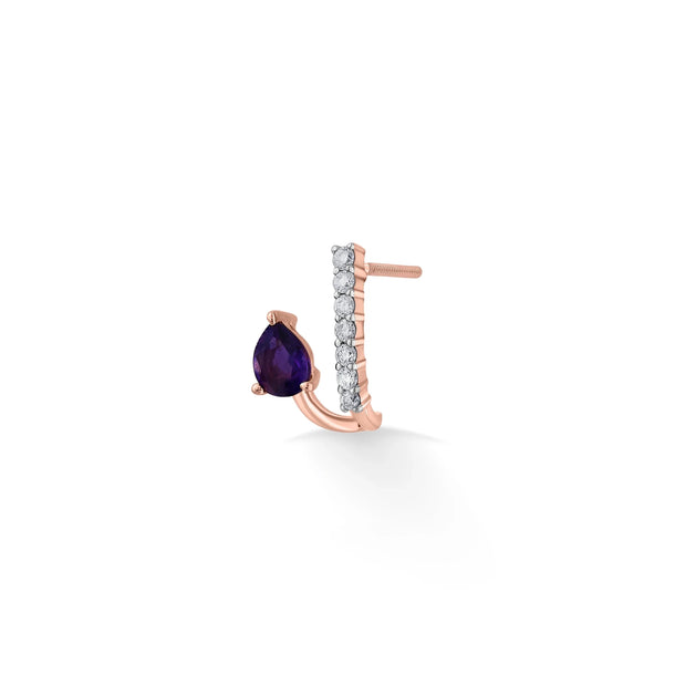 Color Pop Amethyst Drop Radiance Earrings - Zen Diamond India