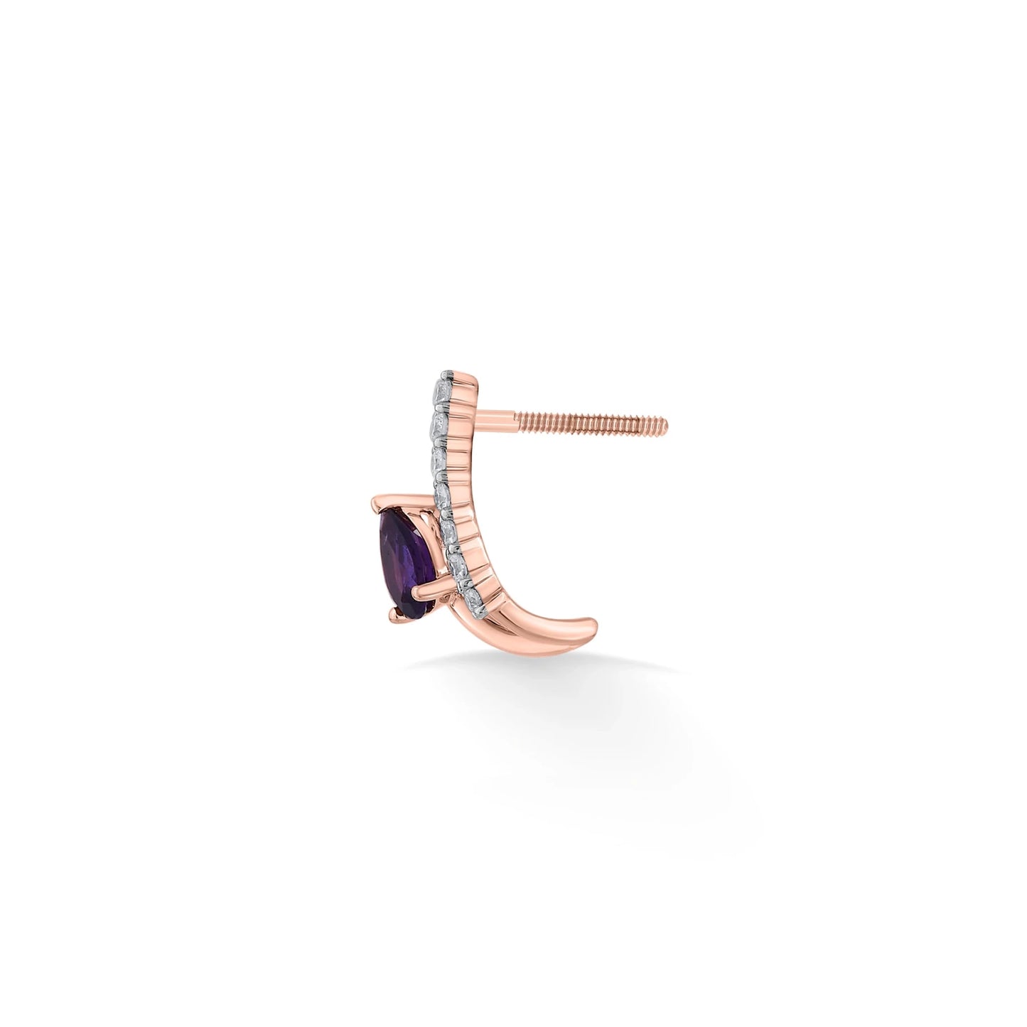 Color Pop Amethyst Drop Radiance Earrings - Zen Diamond India