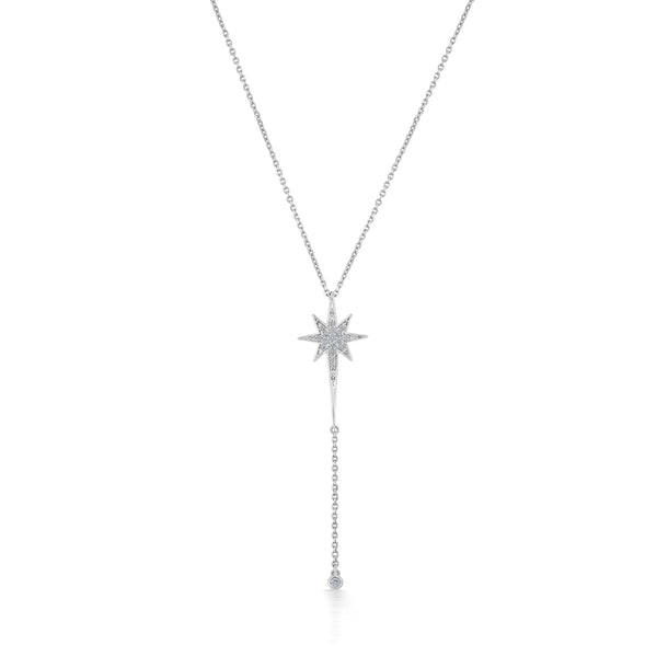 Quirky Celestial Starburst Drop Pendant - Zen Diamond India