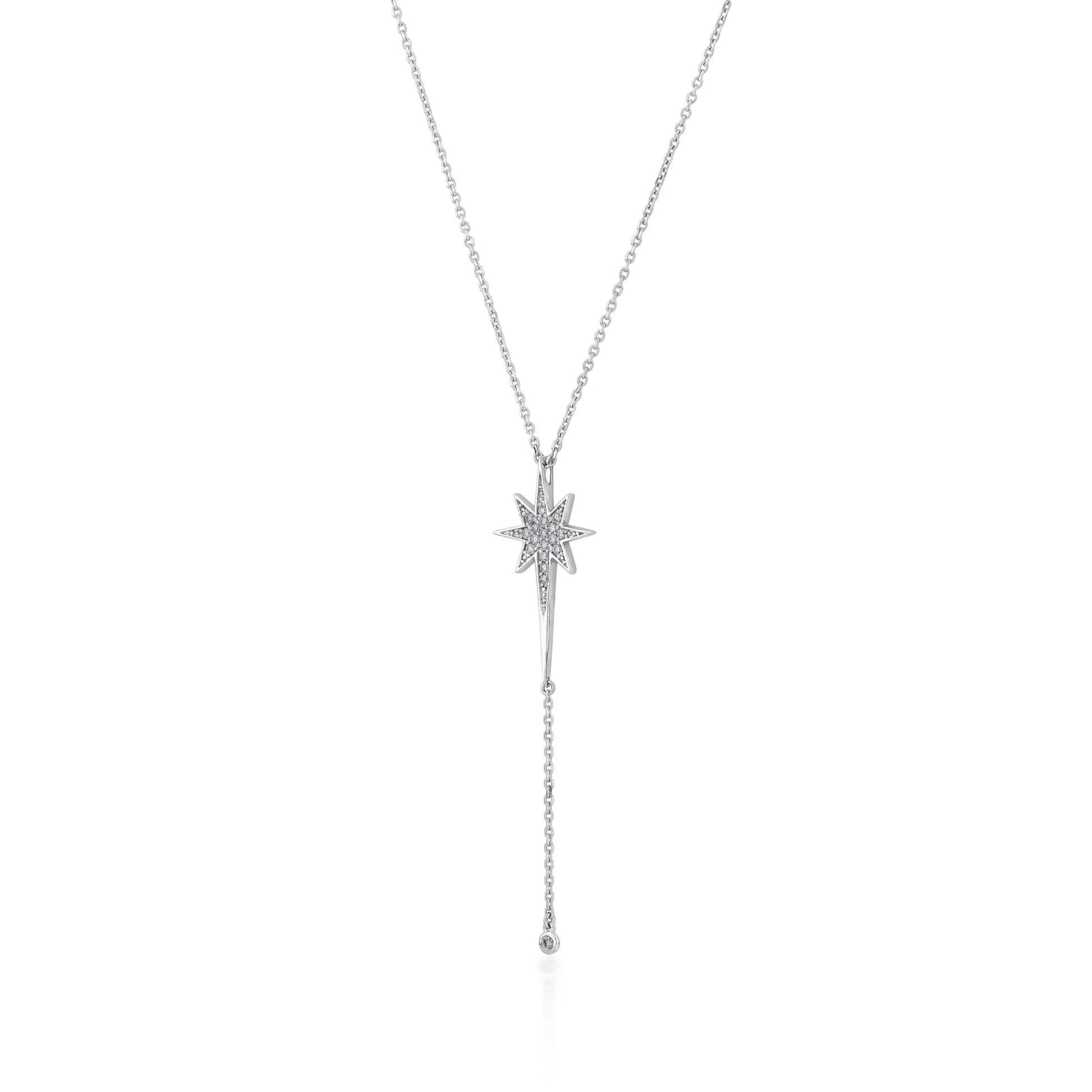 Quirky Celestial Starburst Drop Pendant - Zen Diamond India