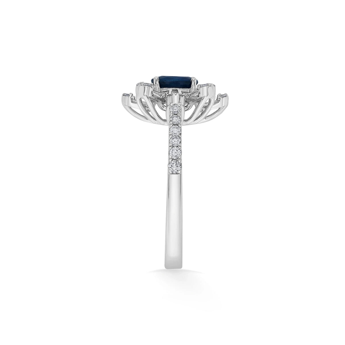 Toren Midnight Sapphire Bloom Ring - Zen Diamond India