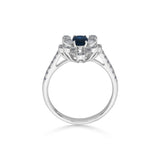 Toren Midnight Sapphire Bloom Ring - Zen Diamond India