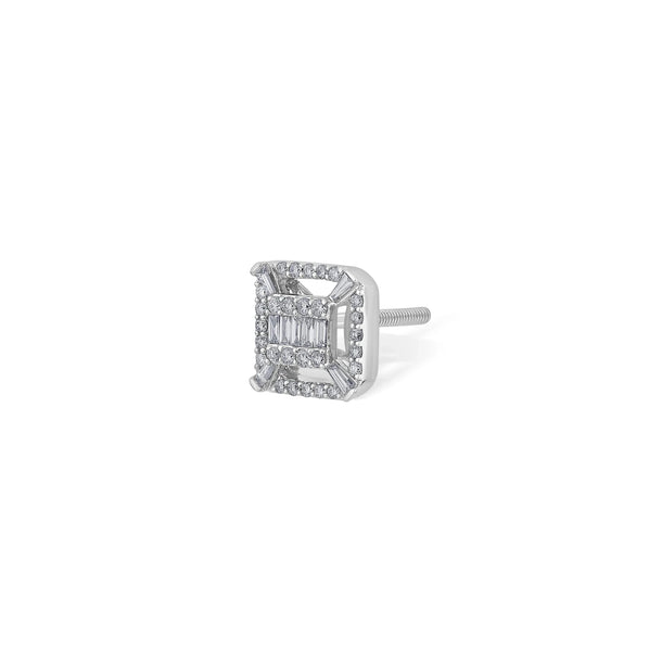 Classic Regal Square Spark Diamond Earrings - Zen Diamond India