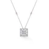 Classic Lustre Square Halo Pendant - Zen Diamond India