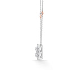 Classic Lustre Square Halo Pendant - Zen Diamond India